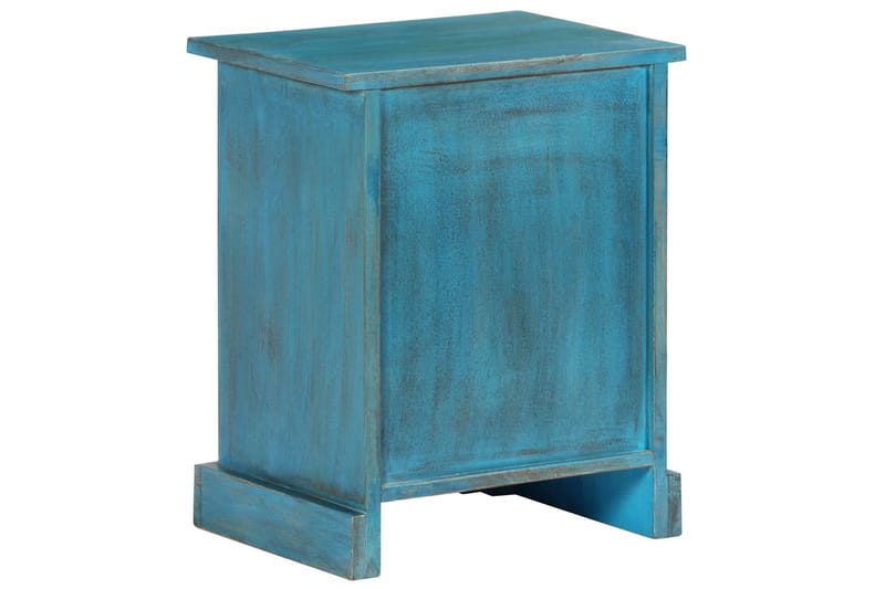 Nattbord heltre mango 40x30x50 cm blå - Blå - Møbler - Bord - Sengebord & nattbord
