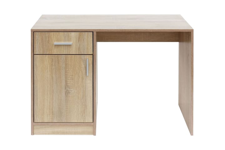 Skrivebord med Skuff og Skap Eik 100x40x73 cm - Brun - Møbler - Bord - Skrivebord