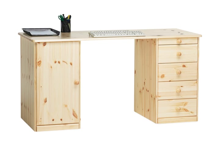Skrivebord Plinio Lakket Furu - Beige - Møbler - Bord - Skrivebord