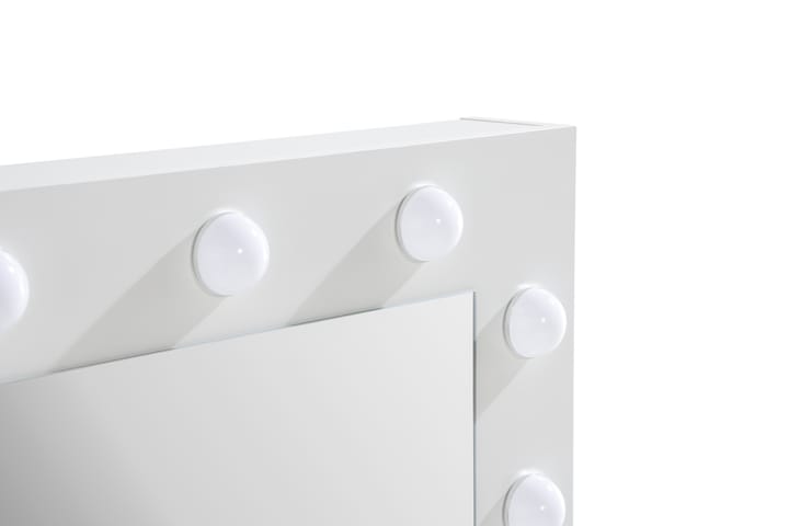 Sminkebord Lyr 94 cm med LED-Belysning - Hvit - Møbler - Bord - Sminkebord & toalettbord