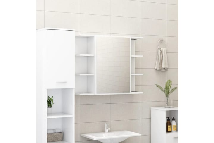 Speilskap til baderom hvit 80x20,5x64 cm sponplate - Hvit - Møbler - Bord - Sminkebord & toalettbord