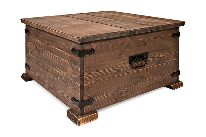 Sofabord Wooden English 80 cm Kistbord med Oppbevaringsskuff - Brun - Møbler - Bord - Sofabord - Kistebord