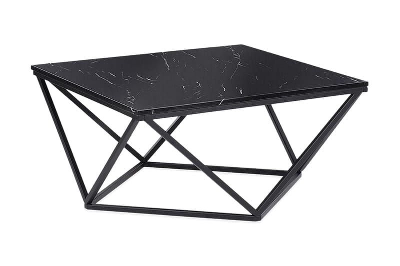 Kaffebord Elldrege Marmormønster - Svart - Møbler - Sofaer - Sofatilbehør - Rengjøring sofa - Stoff