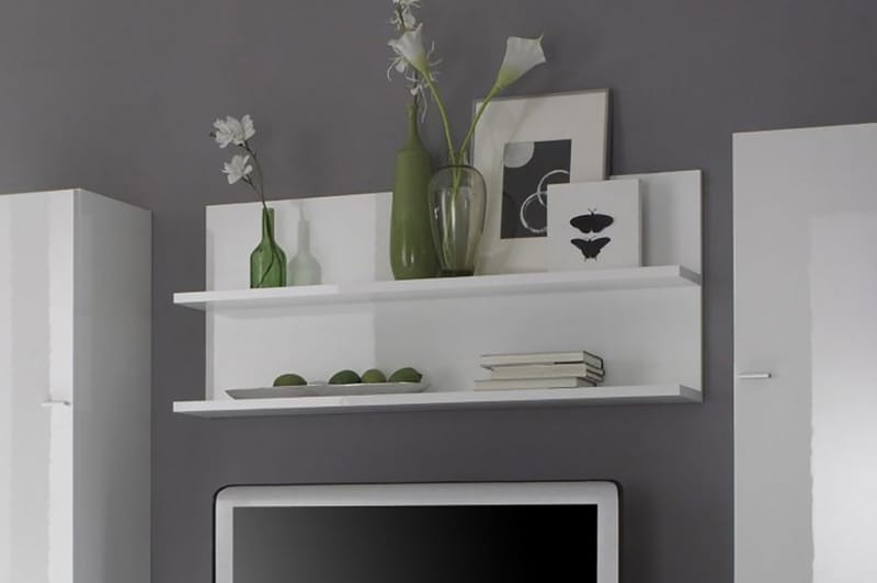 Panelhylle Acme 113 cm - Hvit - Møbler - TV- & Mediamøbler - TV-benk & mediabenk