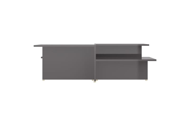 Salongbord 2 stk høyglans grå 111,5x50x33 cm sponplate - Grå - Møbler - Bord - Sofabord