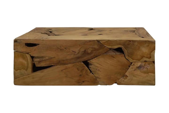 Salongbord 90x50x35 cm ekte teak brun - Brun - Møbler - Bord - Avlastningsbord & sidobord - Brettbord og småbord