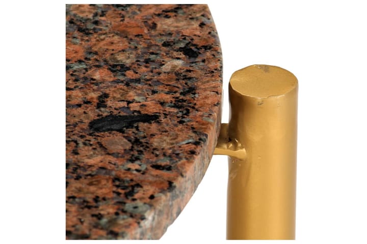 Salongbord brun 60x60x35 cm ekte stein med marmorstruktur - Møbler - Bord - Sofabord