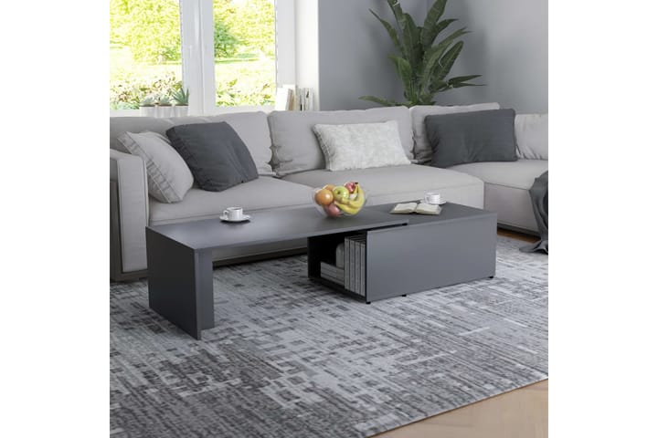 Salongbord grå 150x50x35 cm sponplate - Grå - Møbler - Bord - Sofabord