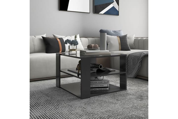 Salongbord grå 60x60x40 cm sponplate - Grå - Møbler - Bord - Sofabord