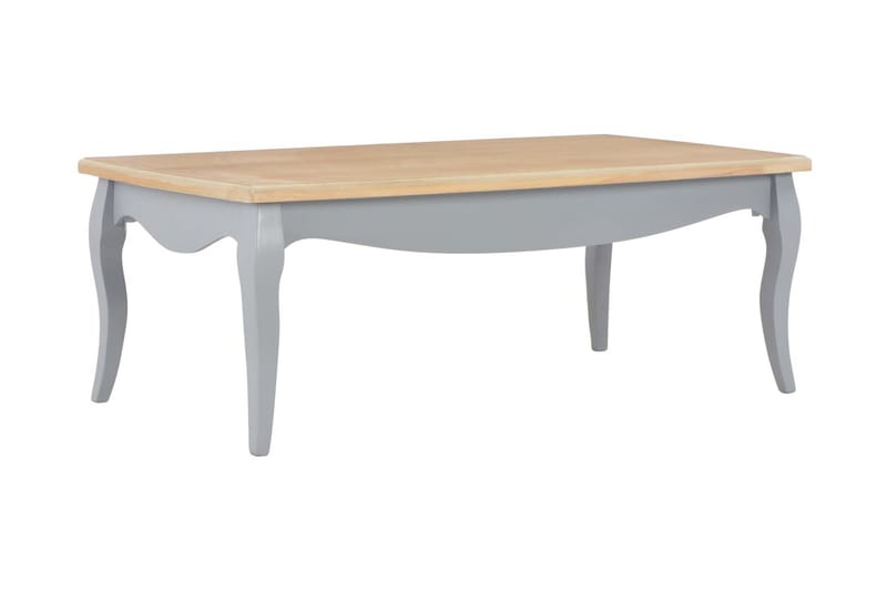 Salongbord grå og brun 110x60x40 cm heltre furu - Grå - Møbler - Bord - Sofabord