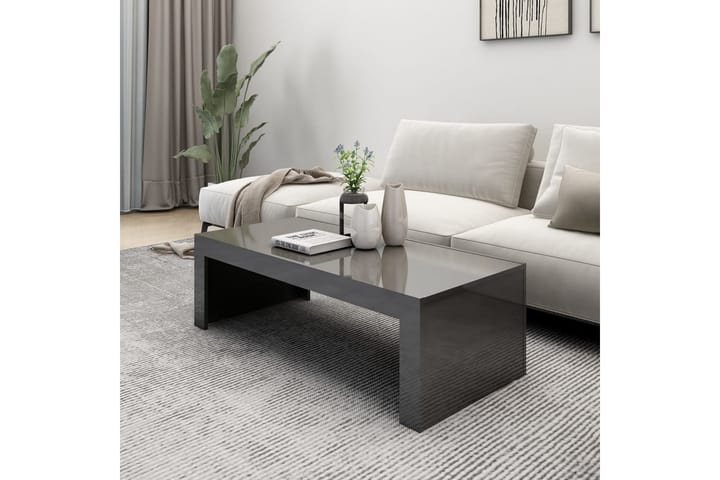 Salongbord høyglans grå 110x50x35 cm sponplate - Grå - Møbler - Bord - Sofabord