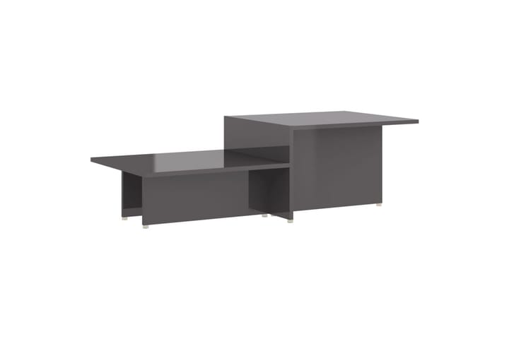 Salongbord høyglans grå 111,5x50x33 cm sponplate - Grå - Møbler - Bord - Sofabord
