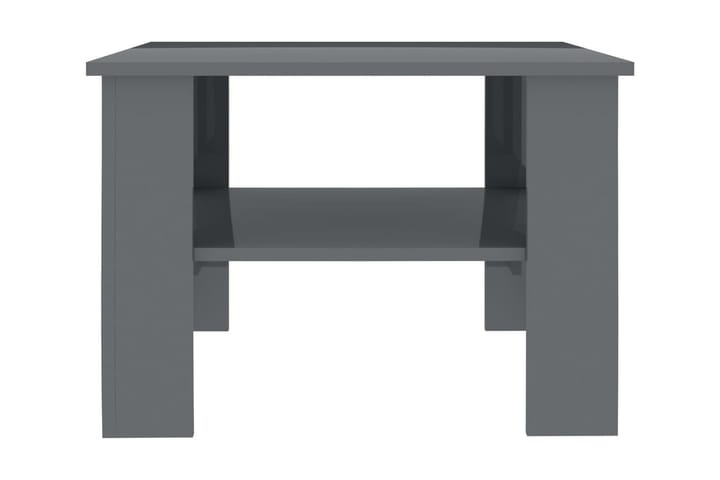 Salongbord høyglans grå 60x60x42 cm sponplate - Grå - Møbler - Bord - Sofabord
