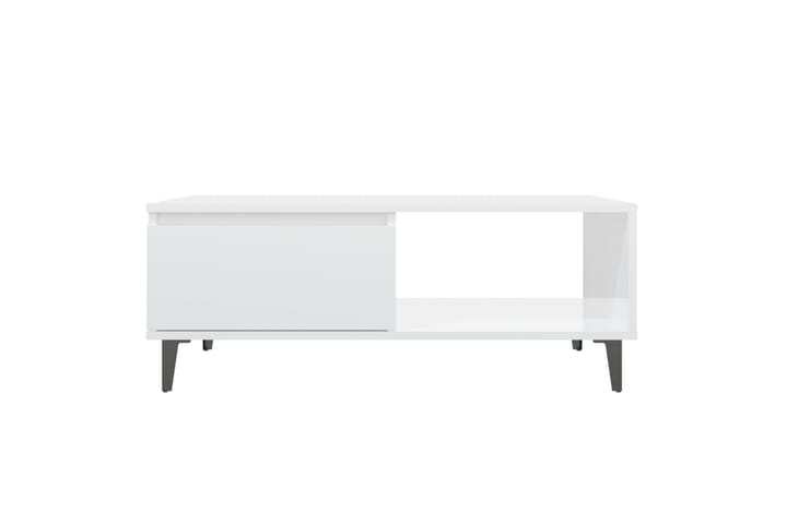 Salongbord høyglans hvit 90x60x35 cm sponplate - Hvit - Møbler - Bord - Sofabord & salongbord