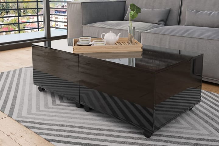 Salongbord høyglans svart 120x60x35 cm - Svart - Møbler - Bord - Spisebord & kjøkkenbord