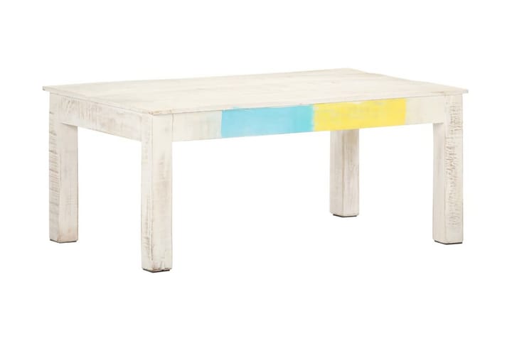 Salongbord hvit 110x60x45 cm heltre mango - Hvit - Møbler - Bord - Sofabord