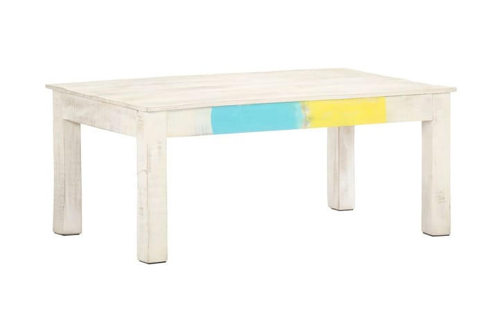 Salongbord hvit 110x60x45 cm heltre mango - Hvit - Møbler - Bord - Sofabord