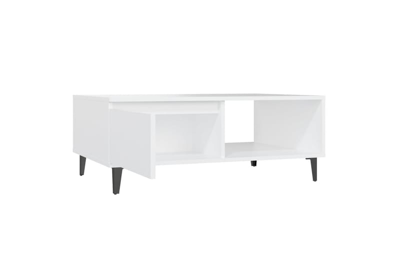 Salongbord hvit 90x60x35 cm sponplate - Hvit - Møbler - Bord - Sofabord