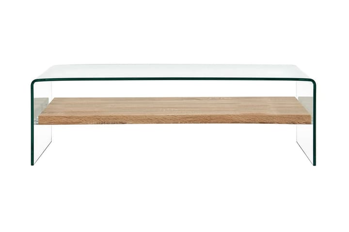 Salongbord klart 98x45x31 cm herdet glass - Gjennomsiktig - Møbler - Bord - Sofabord