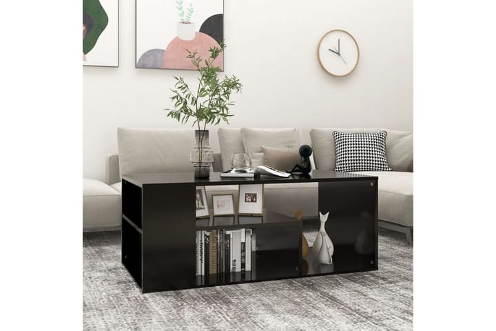 Salongbord svart 100x50x40 cm sponplate - Svart - Møbler - Bord - Sofabord
