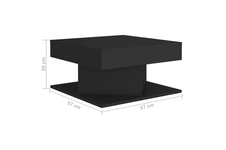 Salongbord svart 57x57x30 cm sponplate - Svart - Møbler - Bord - Sofabord