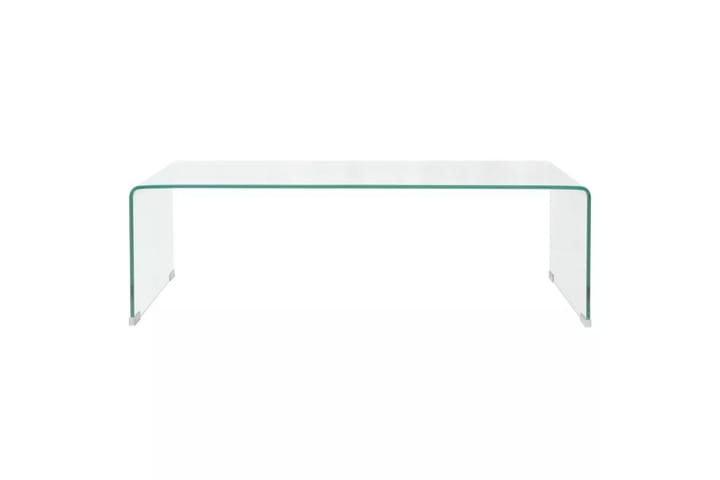 Salongbord temperert glass 100x48x33 cm klar - Gjennomsiktig - Møbler - Bord - Sofabord