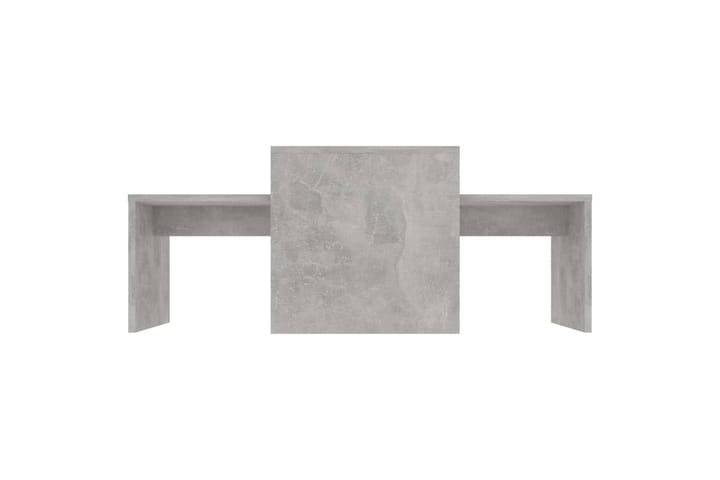 Salongbordsett betonggrå 100x48x40 cm sponplate - Møbler - Stoler - Spisestuestoler & kjøkkenstoler