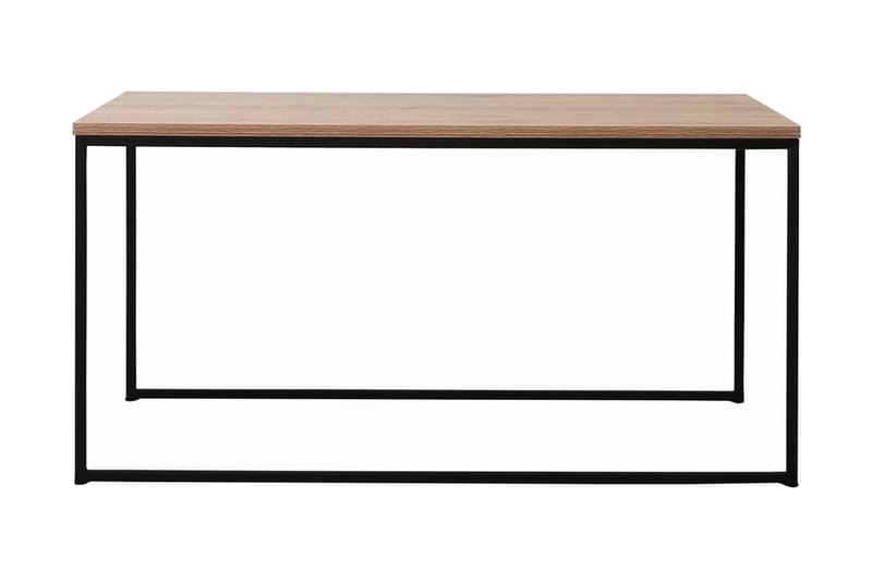 Settbord Gadek 100 cm 2 Bord - Valnøttsbrun/Svart - Møbler - Bord - Sofabord & salongbord