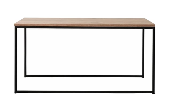 Settbord Gadek 100 cm 2 Bord - Valnøttsbrun/Svart - Møbler - Bord - Sofabord