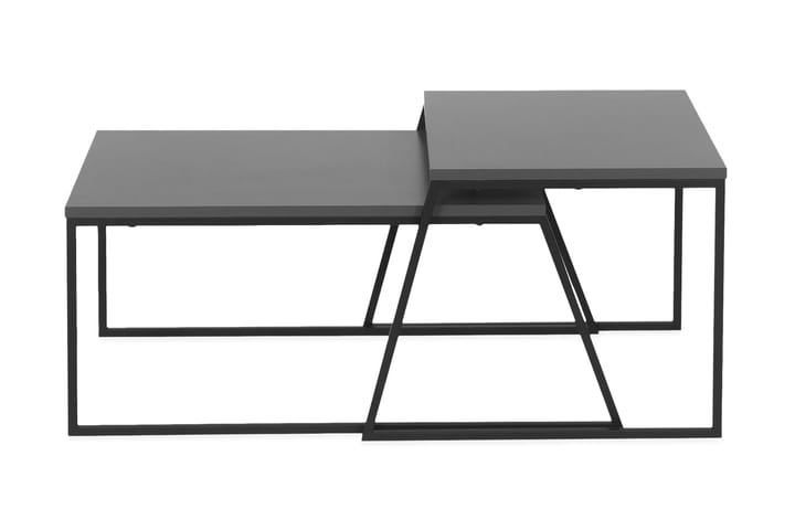 Settbord Lindome 88 cm 2 Bord - Grå/Svart - Møbler - Bord - Sofabord
