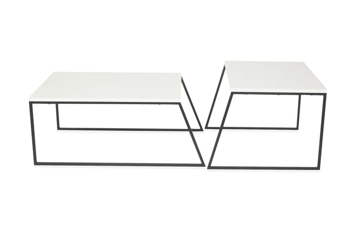 Settbord Lindome 88 cm 2 Bord - Hvit - Oppbevaring - Oppbevaringsmøbler - Sideboard & skjenk