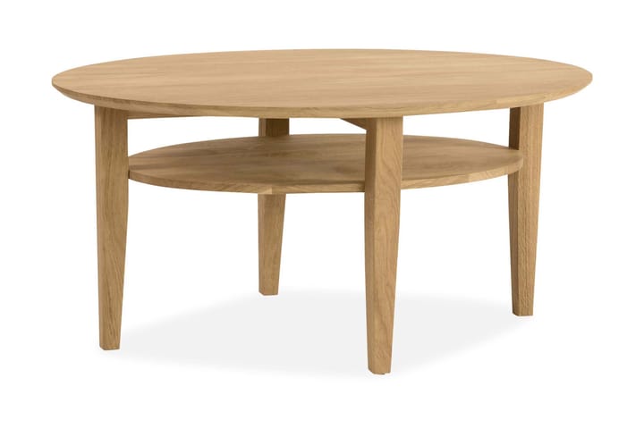 Sofabord Alabama 90 cm Ovalt med Oppbevaringshylle Ek - Stenexpo - Møbler - Bord - Sofabord & salongbord
