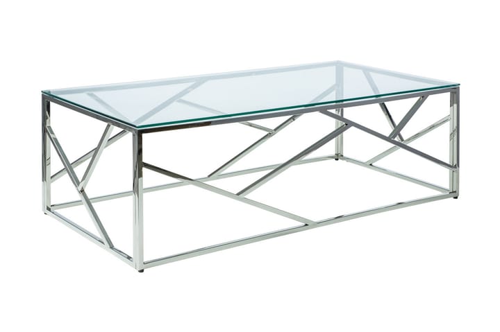Sofabord Amaraji 120 cm - Glass/Sølv - Møbler - Bord - Sofabord