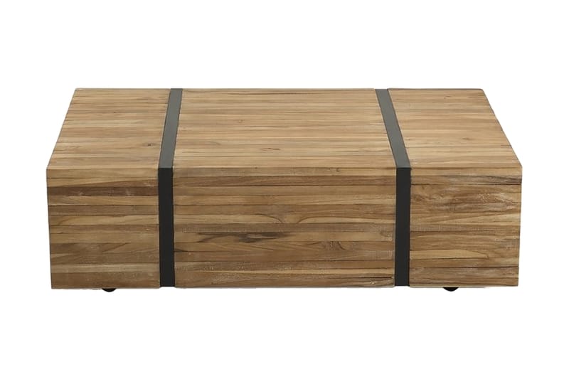 Sofabord Amodo 110 cm på Hjul - Brun/Svart - Møbler - Bord - Sofabord & salongbord - Sofabord med hjul