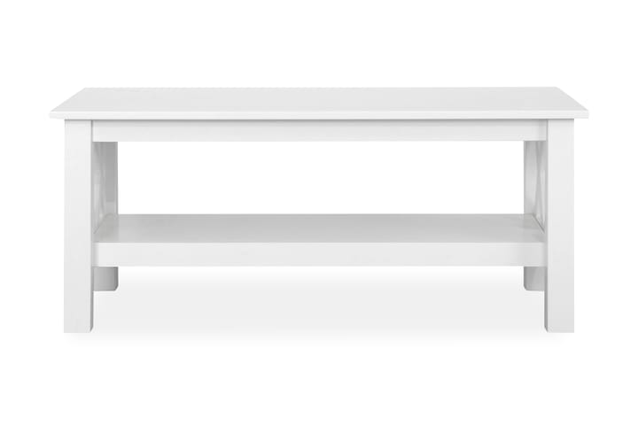 Sofabord Aveza 120 cm med Oppbevaringshylle - Hvit - Møbler - Bord - Sofabord