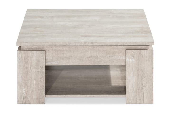 Sofabord Barlow 80 cm med Oppbevaringshylle - Natur/Beige - Møbler - Bord - Spisegruppe