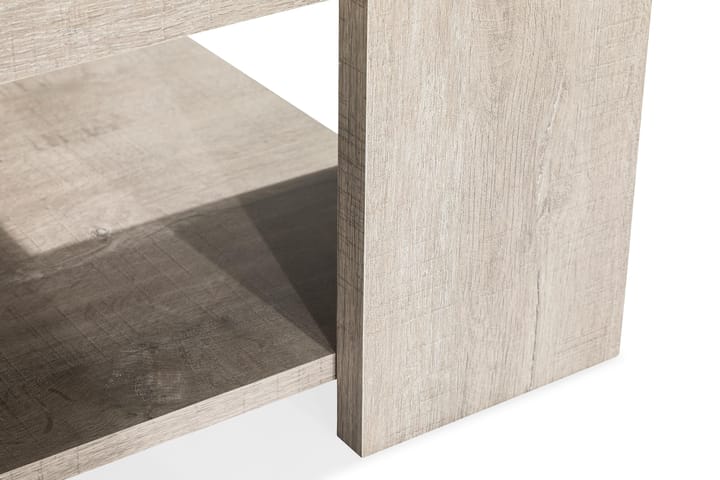Sofabord Barlow 80 cm med Oppbevaringshylle - Natur/Beige - Møbler - Bord - Sofabord