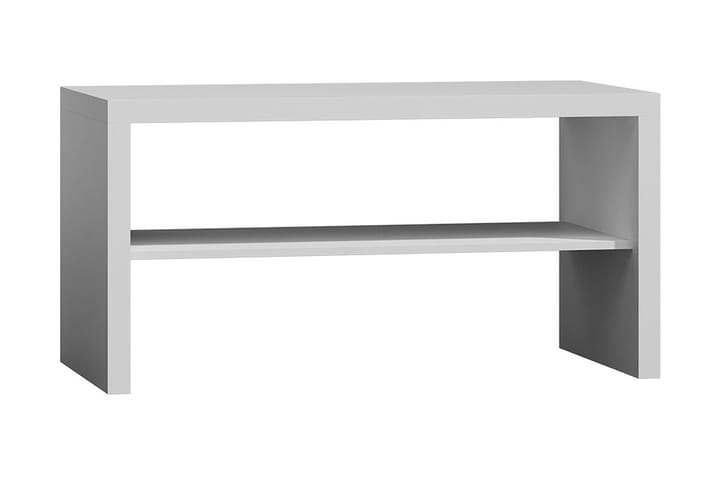 Sofabord Carvin 120 cm med Oppbevairngshylle - Hvit - Møbler - Senger - Kontinentalsenger