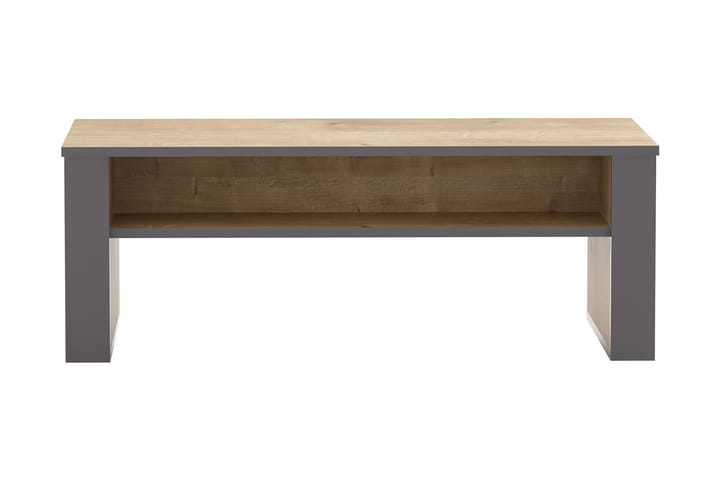 Sofabord Dumö 110 cm med Oppbevaringshylle - Brun/Grå - Møbler - Bord - Sofabord