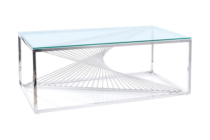 Sofabord Eldur 120 cm - Glass/Silver - Møbler - Bord - Sofabord