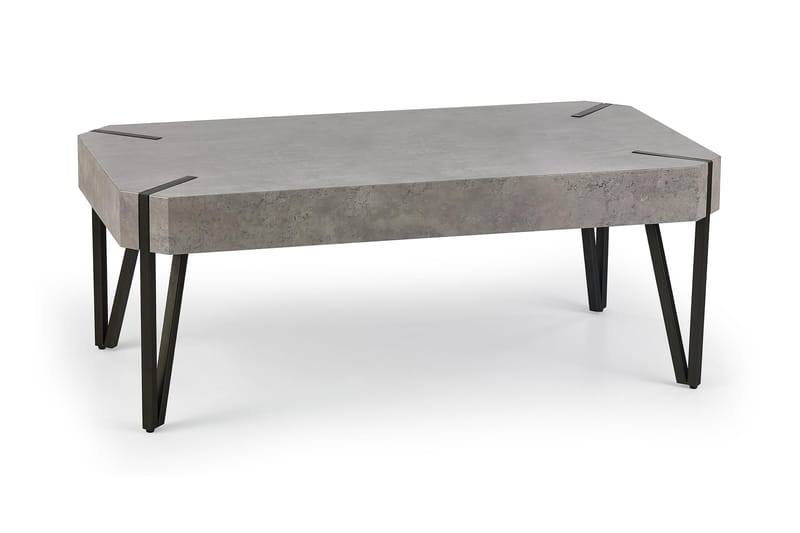 Sofabord Fullmore 110 cm med Oppbevaringshylle - Grå/Svart - Møbler - Bord - Sofabord