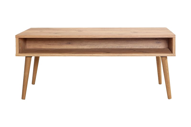 Sofabord Gillberga 110 cm med Oppbevaring Hylle - Natur/Grå - Møbler - Bord - Sofabord