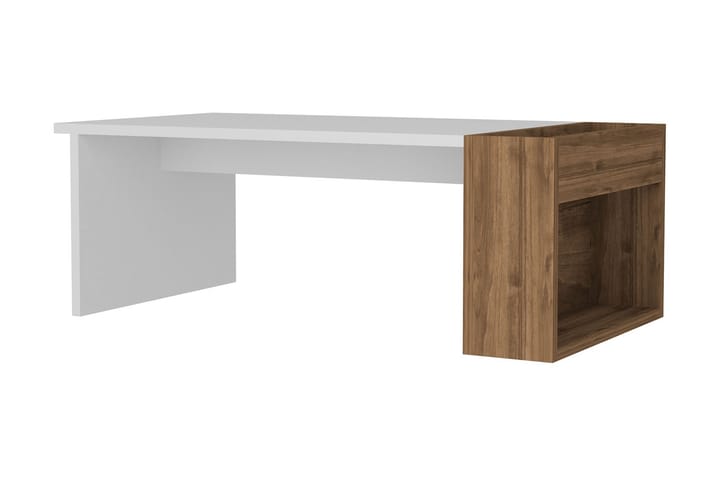 Sofabord Joshua 95 cm - Hvit/Valnøttsbrun - Oppbevaring - Oppbevaringsmøbler - Sideboard & skjenk