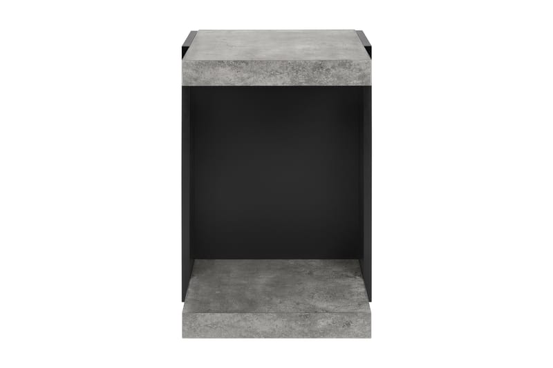 Sofabord Klaus 45 cm med Oppbevaringshylle - Svart/Betonggrå - Møbler - Bord - Sofabord