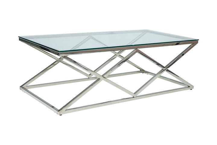 Sofabord Kyodo 120 cm - Glass/Silver - Møbler - Bord - Sofabord