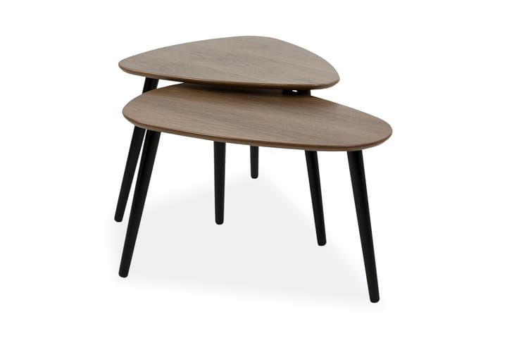 Sofabord Lovitz 62 cm Ovalt - Valnøtt|Svart - Møbler - Bord - Sofabord
