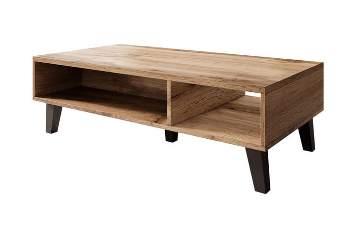 Sofabord Paddalsliden 110 cm med Oppbevairngshylle - Natur/Antracit - Møbler - Bord - Sofabord