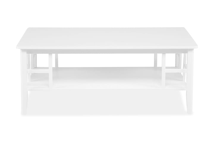 Sofabord Piteå 130 cm med Oppbevairngshylle Hvit - Hvit - Møbler - Bord - Sofabord