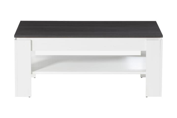 Sofabord Rifallet 110 cm - Hvit|Mørkgrå - Møbler - Bord - Sofabord
