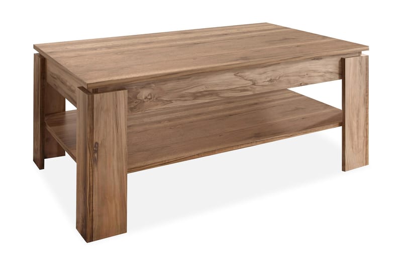 Sofabord Rifallet 110 cm med Oppbevaringshylle - Valnøttsbrun - Møbler - Bord - Sofabord
